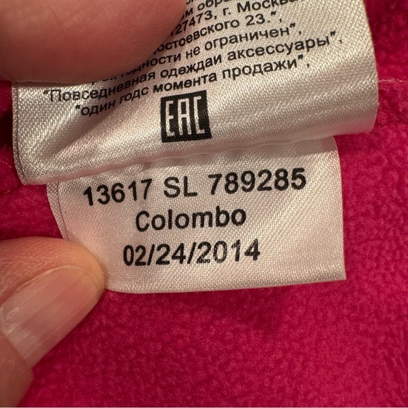 EUC Burton Colombo Light Ski Jacket Pink Fleece with Aztec Pattern Zip Up Snow - Picture 9 of 13